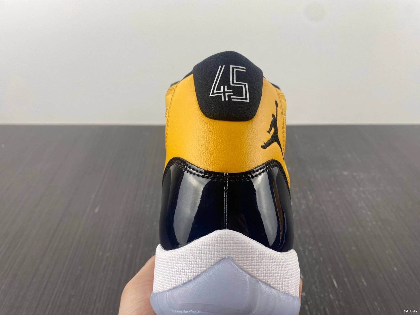 Air Jordan CT8012-118 11 White Retro Black Yellow 0114